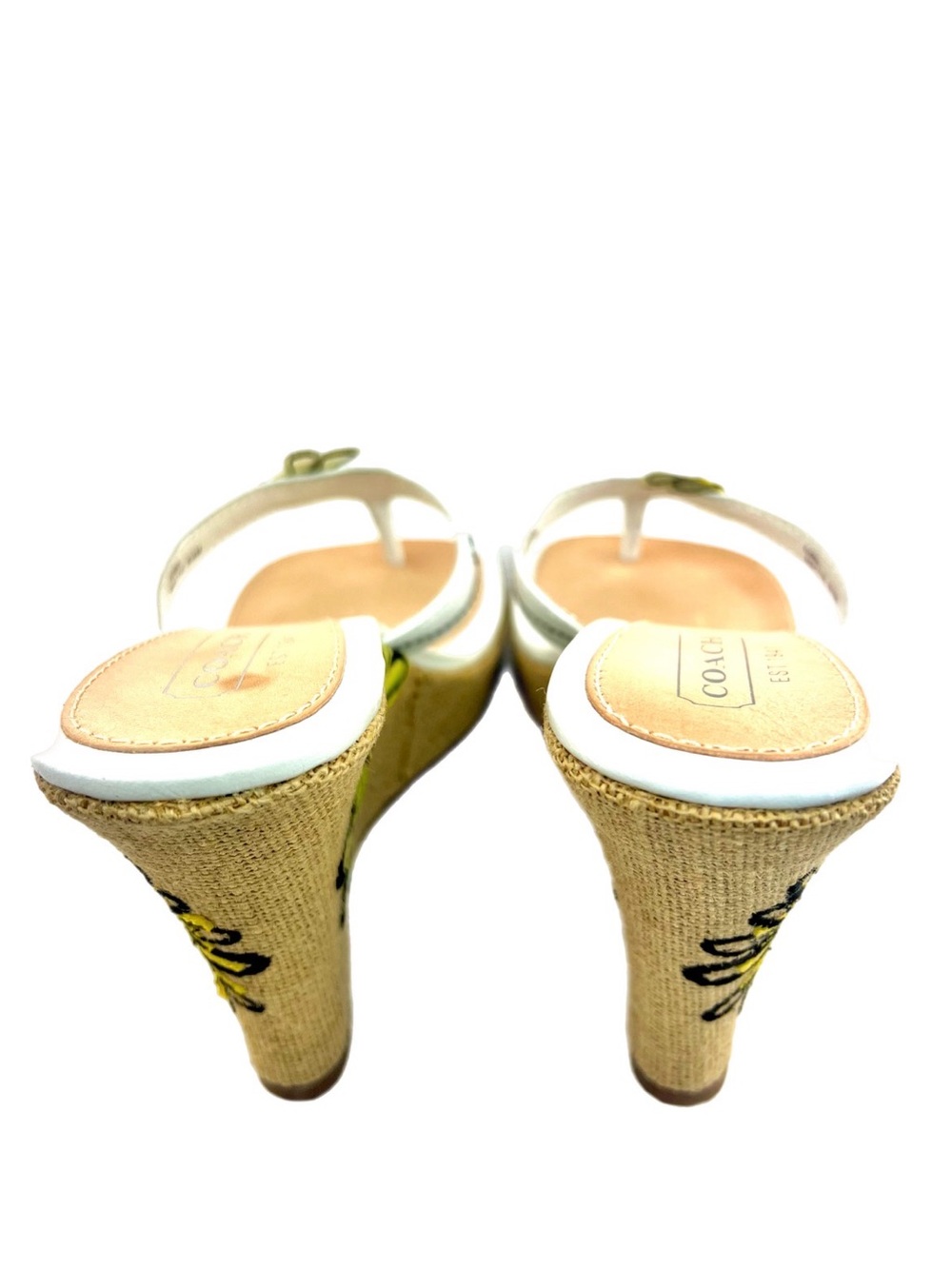 COACH Bumble Bee Wedge - Thong Sandal 🐝 Mattie Y2K - Size 6.5 Medium- NWT - Picture 8 of 12